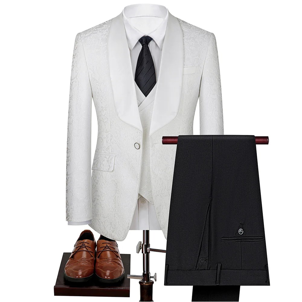 Mens white dress shirt for wedding