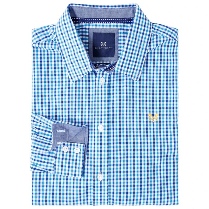 Men's yellow gingham dress shirt