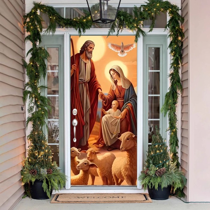 How to make a door decoration for christmas