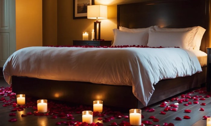 How decorate a hotel room romantically