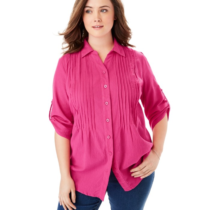 Plus size dress shirts for woman