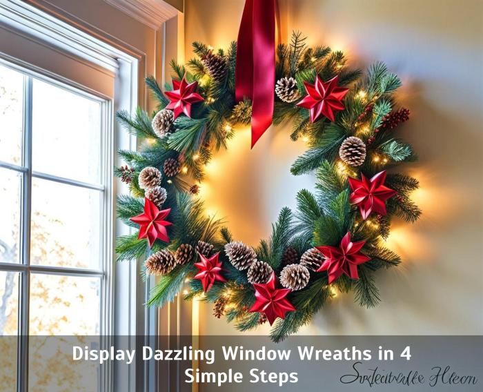 How to decorate windows with wreaths