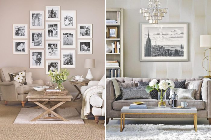 How to decorate living room walls on budget