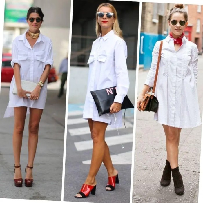 White shirt dress for women