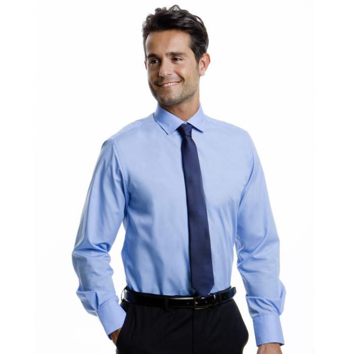 Men's bussiness big dark blue dress shirt